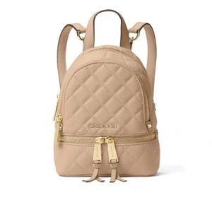 MICHAEL KORS Rhea Quilted Leather Mini Backpack